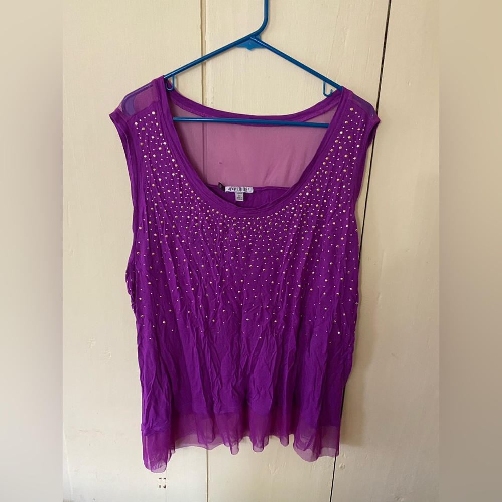 Jennifer Lopez purple shirt 3x